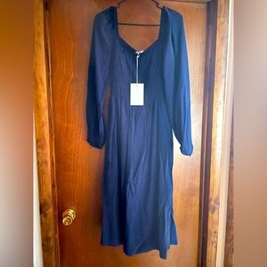 Hill House Jasmine dress navy M NWT